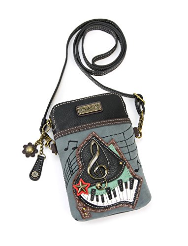 chala バッグ パッチ カバン かわいい CHALA Crossbody Cell Phone Purse-Women PU Leather Multicolor Handbag with Adjustable Strap - Piano Keys - Indigochala バッグ パッチ カバン かわいい