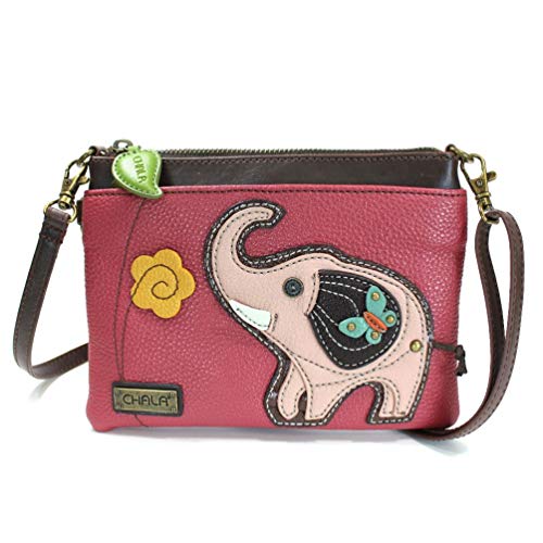 chala 御徒面子 継ぎ切れ 袋 愛くるしい CHALA Mini Crossbody/Purse with Convertible Strap Stylish, Compact, Versatile - Elephant - dark pinkchala 御徒面子 継ぎ切れ 袋 愛くるしい