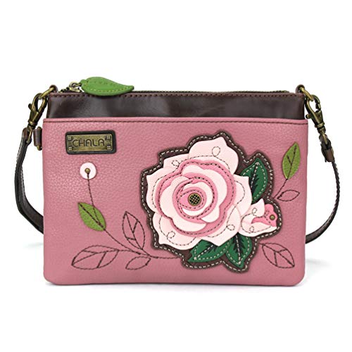 chala バッグ パッチ カバン かわいい CHALA Mini Crossbody/Purse with Convertible Strap Stylish, Compact, Versatile - Rose A - pink - pinkchala バッグ パッチ カバン かわいい