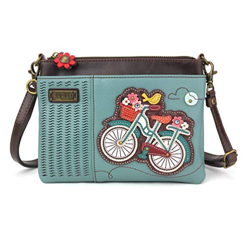 chala 御徒面子 継ぎ切れ 鞄 愛くるしい CHALA LaserCut Mini Crossbody/Purse with Convertible Strap Stylish, Compact, Versatile - Bicycle - tealchala 御徒面子 継ぎ切れ 鞄 愛くるしい