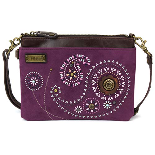 chala バッグ パッチ カバン かわいい CHALA Dazzled Mini Crossbody/Purse with Convertible Strap Stylish, Compact, Versatile - Paisley - purplechala バッグ パッチ カバン かわいい