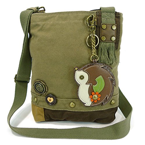 chala バッグ パッチ カバン かわいい Chala Patch Crossbody - Hedgehog - Olivechala バッグ パッチ カバン かわいい