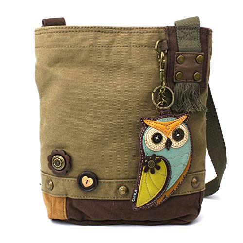 chala バッグ パッチ カバン かわいい CHALA Patch Crossbody - Owl-A- Olivechala バッグ パッチ カバン かわいい
