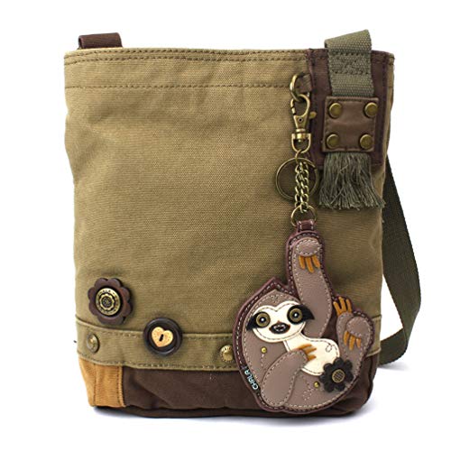 chala バッグ パッチ カバン かわいい CHALA Patch Crossbody - Sloth- Olivechala バッグ パッチ カバン かわいい