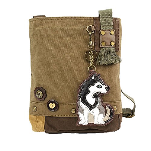 chala バッグ パッチ カバン かわいい Chala Patch Cross-Body Women Handbag, Olive Canvas Messenger Bag - Huskychala バッグ パッチ カバン かわいい
