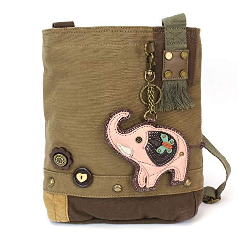 chala バッグ パッチ カバン かわいい CHALA Patch Cross-Body Women Handbag Canvas Messenger Bag - Two Bears - Olivechala バッグ パッチ カバン かわいい