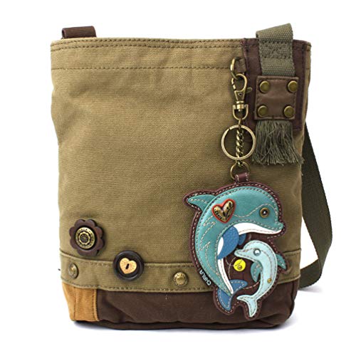 chala バッグ パッチ カバン かわいい CHALA Patch Crossbody - Dolphin- Olivechala バッグ パッチ カバン かわいい