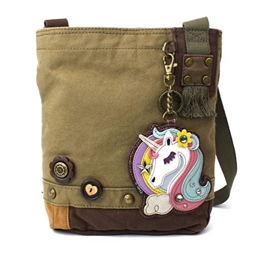 chala バッグ パッチ カバン かわいい CHALA Patch Crossbody - Unicorn- Olivechala バッグ パッチ カバン かわいい
