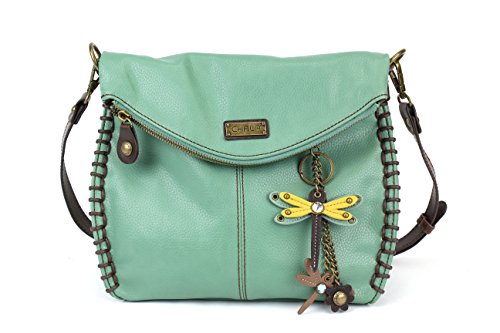 chala 御徒面子 継ぎ切れ 鞄 愛くるしい Chala Charming Crossbody Bag With Flap Top | Flap and Zipper Teal Cross-Body Purse or Shoulder Handbag with Metal Chain - Teal (Mini DragonFly Teal),One Sizechala 御徒面子 継ぎ切れ 鞄 愛くるしい
