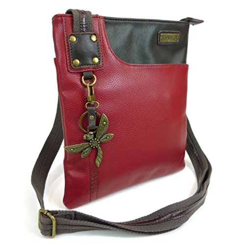 chala バッグ パッチ カバン かわいい CHALA New Crossbody SWING Bag Vegan Leather (Turtle, Owl, Dragonfly) Group (Burgundy- Dragonfly)chala バッグ パッチ カバン かわいい