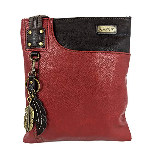 chala バッグ パッチ カバン かわいい CHALA SWING Pack Cross Body Small Purse with Metal Mini Keychain (Red- Feather)chala バッグ パッチ カバン かわいい