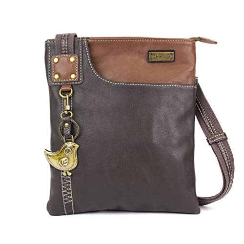 chala バッグ パッチ カバン かわいい CHALA New Crossbody SWING Bag Vegan Leather (Dark Brown- Bird)chala バッグ パッチ カバン かわいい