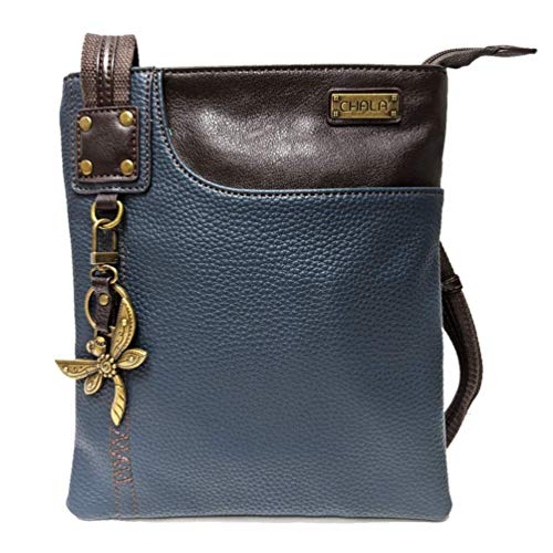 chala バッグ パッチ カバン かわいい CHALA SWING Pack Small Cross-Body Purse with Metal Mini Keychain (Navy_ Metal Dragonfly)chala バッグ パッチ カバン かわいい
