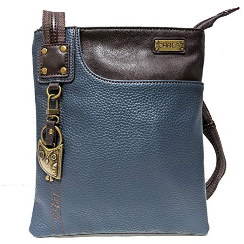 chala 御徒面子 継ぎ切れ 鞄 愛くるしい CHALA SWING Pack Small Cross-Body Purse with Metal Mini Keychain (Navy_ Metal Owl)chala 御徒面子 継ぎ切れ 鞄 愛くるしい