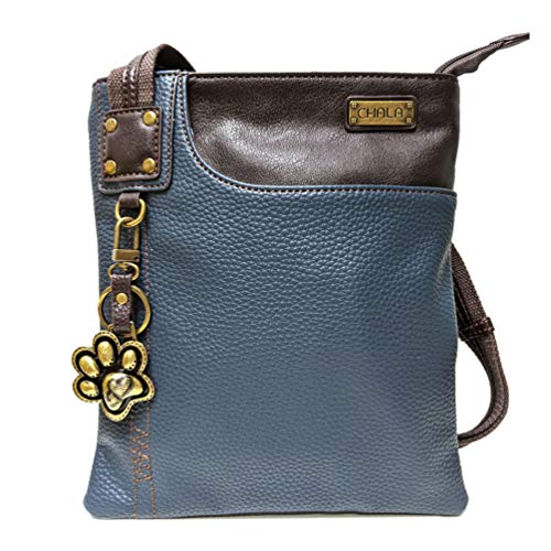 chala バッグ パッチ カバン かわいい CHALA SWING Pack Small Cross-Body Purse with Metal Mini Keychain (Navy_ Metal Paw)chala バッグ パッチ カバン かわいい