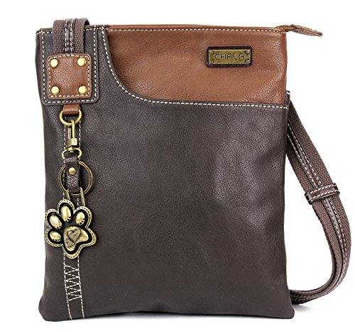 chala バッグ パッチ カバン かわいい CHALA SWING Pack Small Cross-Body Purse with Metal Mini Keychain (Brown_Paw)chala バッグ パッチ カバン かわいい