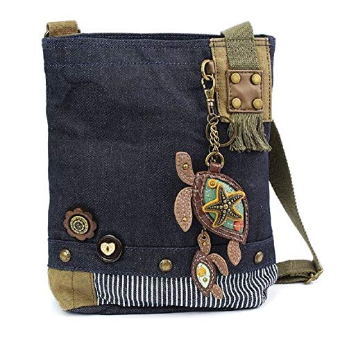 chala バッグ パッチ カバン かわいい Chala Womens Canvas Patch Crossbody Handbag Sea Turtle Denimchala バッグ パッチ カバン かわいい