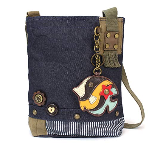 chala 御徒面子 継ぎ切れ 鞄 愛くるしい Chala Patch Cross-Body Women Handbag, Canvas Messenger Bag (Turntable Denim Blue)chala 御徒面子 継ぎ切れ 鞄 愛くるしい