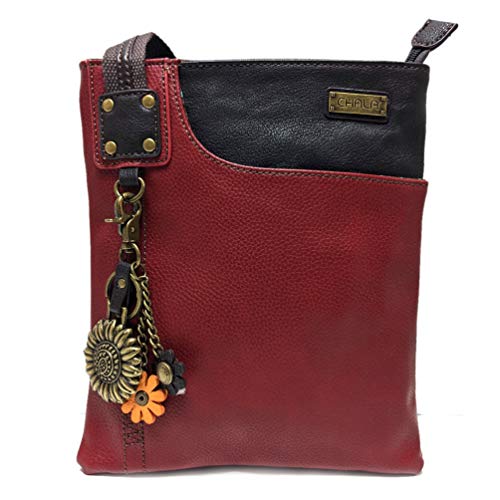 chala 御徒面子 継ぎ切れ 鞄 愛くるしい CHALA SWING Pack Smartphone Cross-Body Purse Purse Charm (Burgundy_Metal Sunflower)chala 御徒面子 継ぎ切れ 鞄 愛くるしい