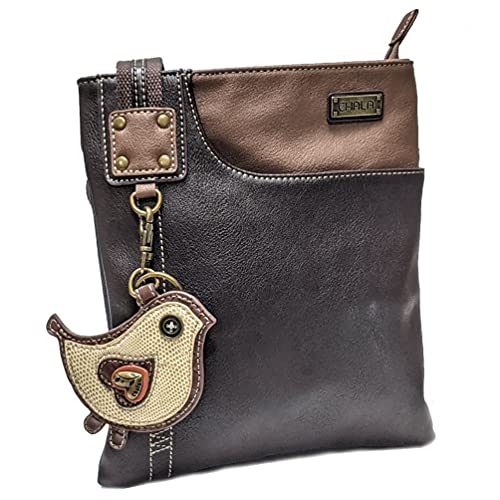 chala バッグ パッチ カバン かわいい Chala Crossbody Phone Purse | SOFT PU Leather SWING Bag with Chala Key fob (Brown_ Baby Chick)chala バッグ パッチ カバン かわいい