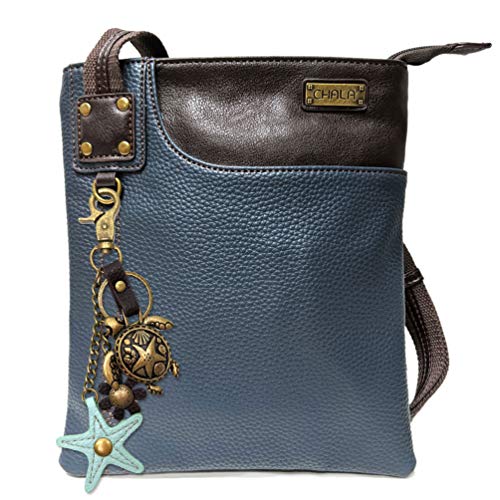 chala バッグ パッチ カバン かわいい CHALA SWING Pack Smartphone Cross-Body Purse Purse Charm (Navy- Metal Turtle with Starfish)chala バッグ パッチ カバン かわいい