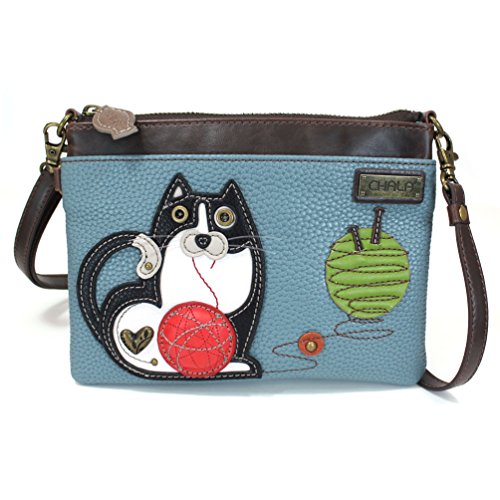 chala バッグ パッチ カバン かわいい CHALA Small Crossbody Phone Purse with 2 Adjustable Strap (Navy Blue Cat)chala バッグ パッチ カバン かわいい