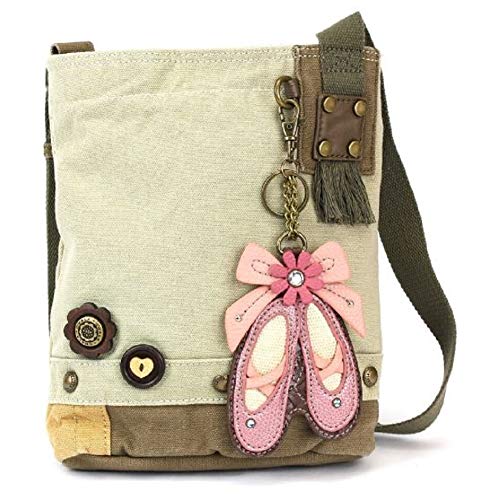 chala 御徒面子 継ぎ切れ 鞄 愛くるしい CHALA Patch Cross-Body Women Handbag, Canvas Messenger Bag - Ballerina Sandchala 御徒面子 継ぎ切れ 鞄 愛くるしい