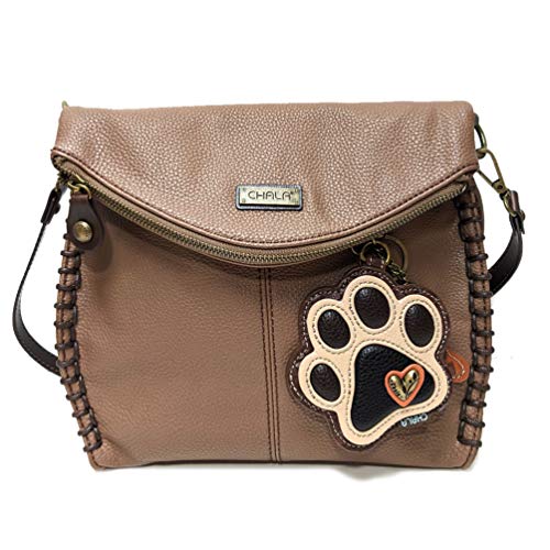 chala 御徒面子 継ぎ切れ 鞄 愛くるしい Chala Charming Crossbody Bag Shoulder Handbag With Flap Top and Zipper Brown (Coin Purse_ Ivory Paw)chala 御徒面子 継ぎ切れ 鞄 愛くるしい