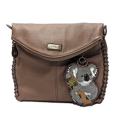 chala バッグ パッチ カバン かわいい Chala Charming Crossbody Bag Shoulder Handbag With Flap Top and Zipper Brown (Coin Purse_ Koala Bear)chala バッグ パッチ カバン かわいい