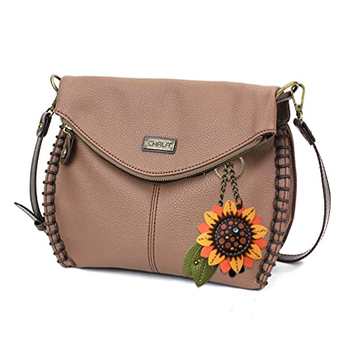 Chala バッグ パッチ カバン かわいい 送料無料 Chala Charming Crossbody Bag Shoulder Handbag With Flap Top And Zipper Brown Mini Sunflower Chala バッグ パッチ カバン かわいい Fmcholollan Org Mx