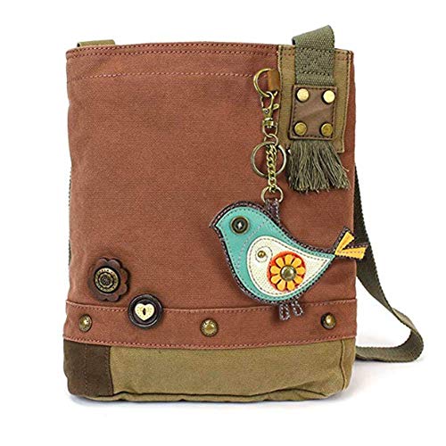 chala バッグ パッチ カバン かわいい Chala Patch Cross-Body Women Handbag, Canvas Messenger Bag - Mauve Bird IIchala バッグ パッチ カバン かわいい