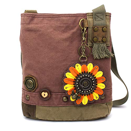 chala 御徒面子 継ぎ切れ 鞄 愛くるしい Chala Patch Crossbody - Sunflower- Mauvechala 御徒面子 継ぎ切れ 鞄 愛くるしい