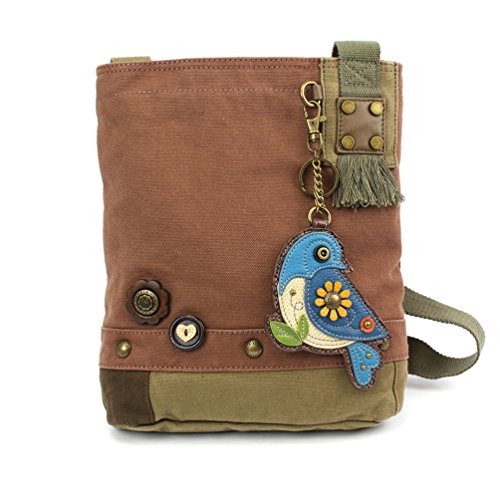 chala バッグ パッチ カバン かわいい CHALA Patch Cross-Body Women Handbag, Canvas Messenger Bag - Mauve (Blue Bird)chala バッグ パッチ カバン かわいい