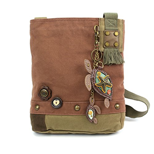 chala バッグ パッチ カバン かわいい CHALA Patch Cross-Body Women Handbag, Canvas Messenger Bag - Mauve (Two Turtles)chala バッグ パッチ カバン かわいい|angelica