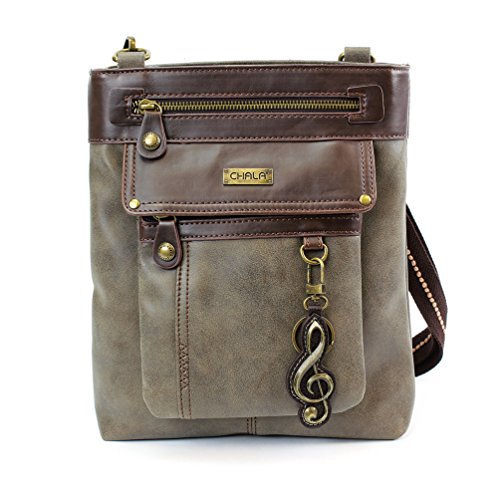 chala バッグ パッチ カバン かわいい CHALA GEMINI Crossbody Canvas Gift Messenger Bag Stone Grey - Clefchala バッグ パッチ カバン かわいい