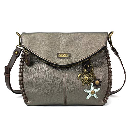 chala バッグ パッチ カバン かわいい Chala Charming Crossbody Bag Shoulder Handbag With Flap Top and Zipper (Metal Turtle-1)chala バッグ パッチ カバン かわいい|angelica