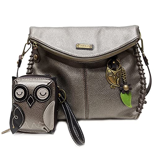 chala バッグ パッチ カバン かわいい Chala Charming Crossbody Bag Shoulder Handbag With Flap Top and Zipper (Handbag + Owl Wallet Combo)chala バッグ パッチ カバン かわいい｜angelica