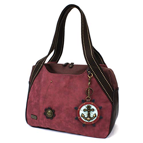 chala バッグ パッチ カバン かわいい Chala Bowling Bag Burgundy - Anchorchala バッグ パッチ カバン かわいい｜angelica