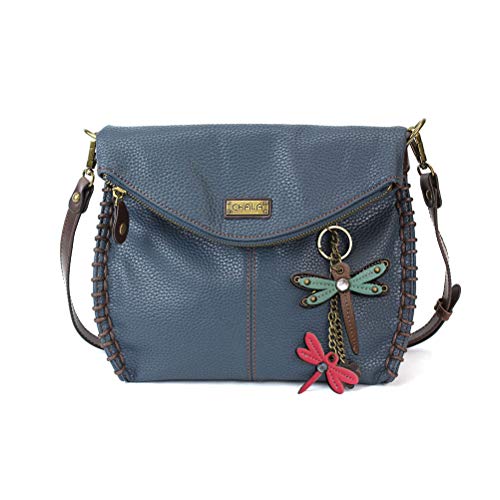 chala バッグ パッチ カバン かわいい CHALA Crossbody with Charming Dragonfly and Flower Keychain -Multi-Color (Navy_ Mini Dragonfly)chala バッグ パッチ カバン かわいい|angelica
