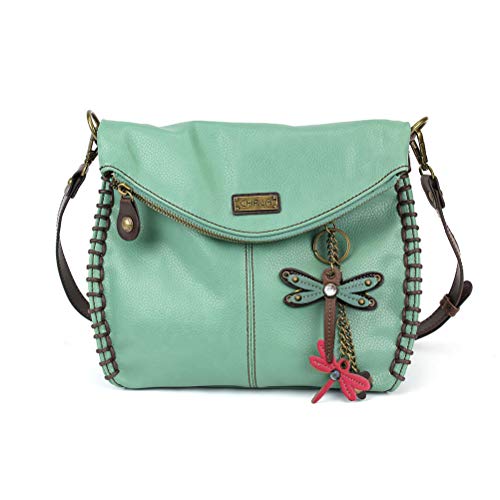 chala 御徒面子 継ぎ切れ 鞄 愛くるしい CHALA Crossbody with Charming Daisy and Flower Keychain -Multi-Color (Teal- 619 Daisy)chala 御徒面子 継ぎ切れ 鞄 愛くるしい