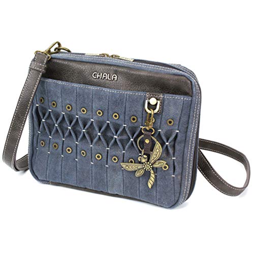 chala バッグ パッチ カバン かわいい Chala Origami Xbody Crossbody Bag w/Metal Keychain - Dragonfly Bluechala バッグ パッチ カバン かわいい