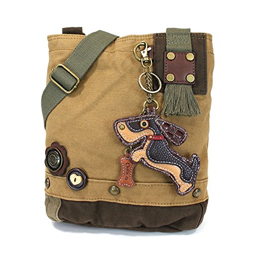 chala バッグ パッチ カバン かわいい CHALA Patch Crossbody Bag Weiner Dog Dachshund Multi-color (Brown)chala バッグ パッチ カバン かわいい