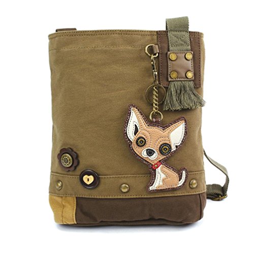 chala バッグ パッチ カバン かわいい Chala Canvas Cross-body Messenger handbags with Key-fob/Coin Purse - (Chihuahua Puppy)chala バッグ パッチ カバン かわいい｜angelica