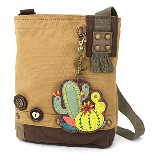 chala 御徒面子 継ぎ切れ 鞄 愛くるしい CHALA Women Handbag Patch Crossbody - Cactus - Brownchala 御徒面子 継ぎ切れ 鞄 愛くるしい