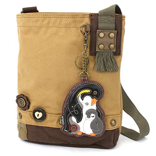chala 御徒面子 継ぎ切れ 鞄 愛くるしい CHALA Women Handbag Patch Crossbody - Penguin - Brownchala 御徒面子 継ぎ切れ 鞄 愛くるしい