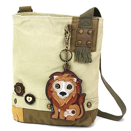 chala 御徒面子 継ぎ切れ 袋 愛くるしい CHALA Patch Cross-Body Women Handbag, Sand Color Canvas Messenger Bag Lion - Sandchala 御徒面子 継ぎ切れ 袋 愛くるしい