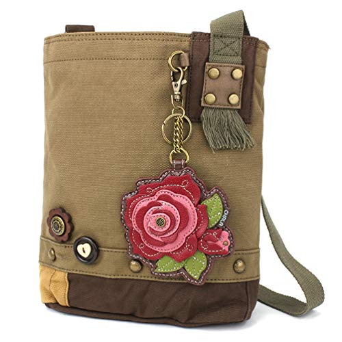 CHALA Canvas Crossbody Messenger Bag For Women - Dark Brown, Adjustable Strap, Multiple Pockets, Vintage Style - View #3