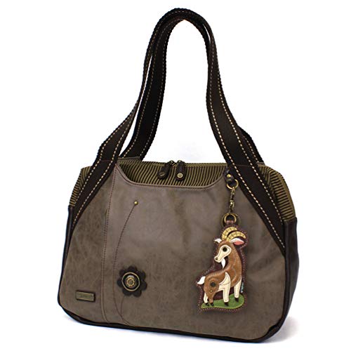 chala 御徒面子 継ぎ切れ 鞄 愛くるしげ Chala Bowling Bag Stone Gray - Goatchala 御徒面子 継ぎ切れ 鞄 愛くるしげ