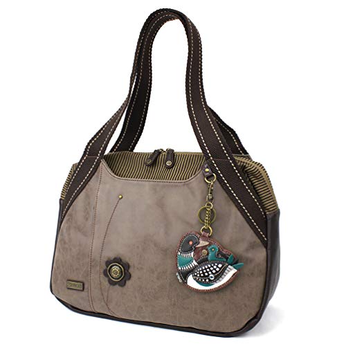 chala バッグ パッチ カバン かわいい CHALA Bowling Bag - Loon Bird - Stone Graychala バッグ パッチ カバン かわいい｜angelica
