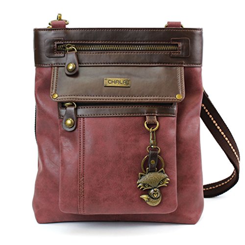 chala 御徒面子 継ぎ切れ 鞄 愛くるしい CHALA 2 インチ 1 Gemini Crossbody Purse/Fanny Pack with Metal Keychain (Burgundy- Fox)chala 御徒面子 継ぎ切れ 鞄 愛くるしい